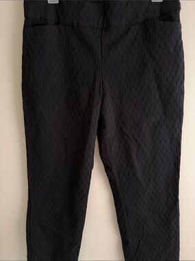 Textured Black Ponte Leggings
